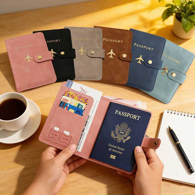 Travel Accessories Wallet - Étui Porte-Passeport en Cuir pour Essentiels