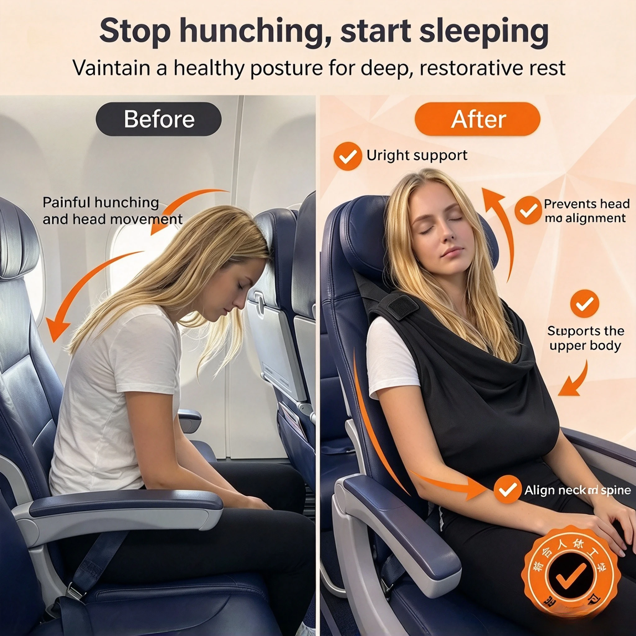 1 pièce, système de soutien po - Travel Accessories Long Flight avis et prix
